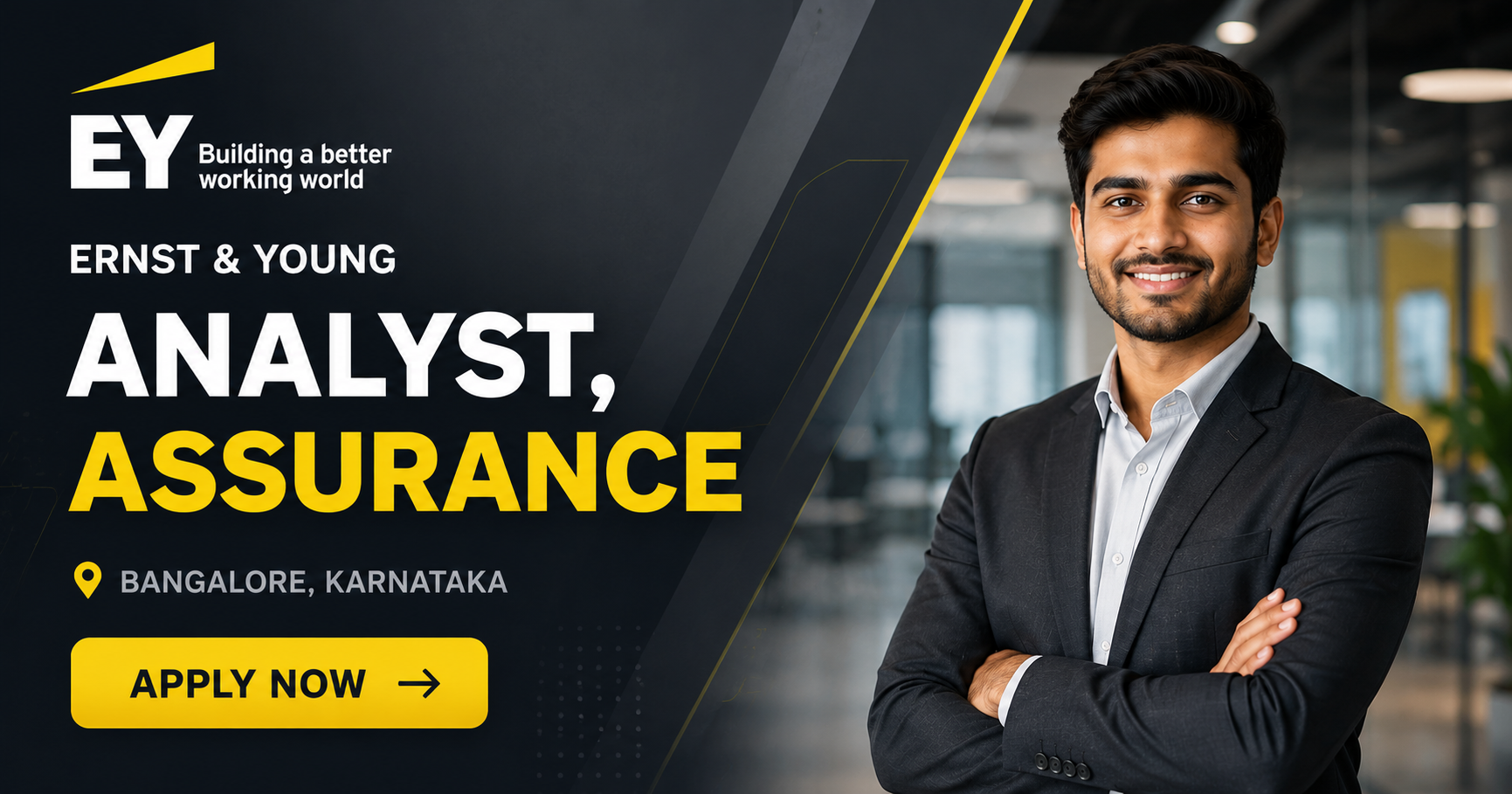 EY Assurance Analyst Recruitment 2026 – Bangalore, Freshers Eligible