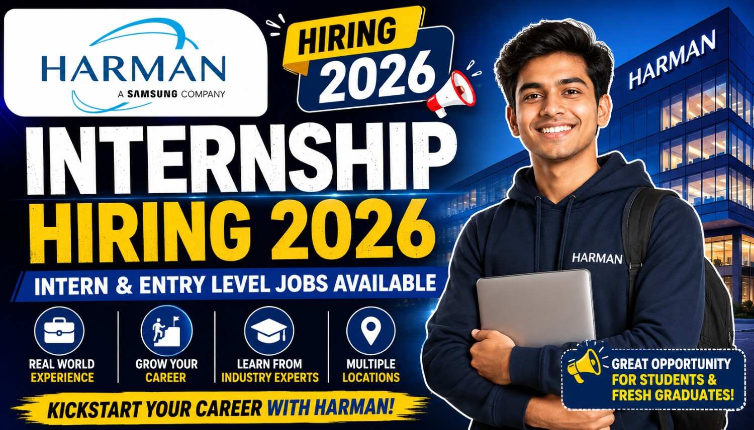 Harman Off Campus Drive 2026 – Software Intern Role, Freshers Eligible